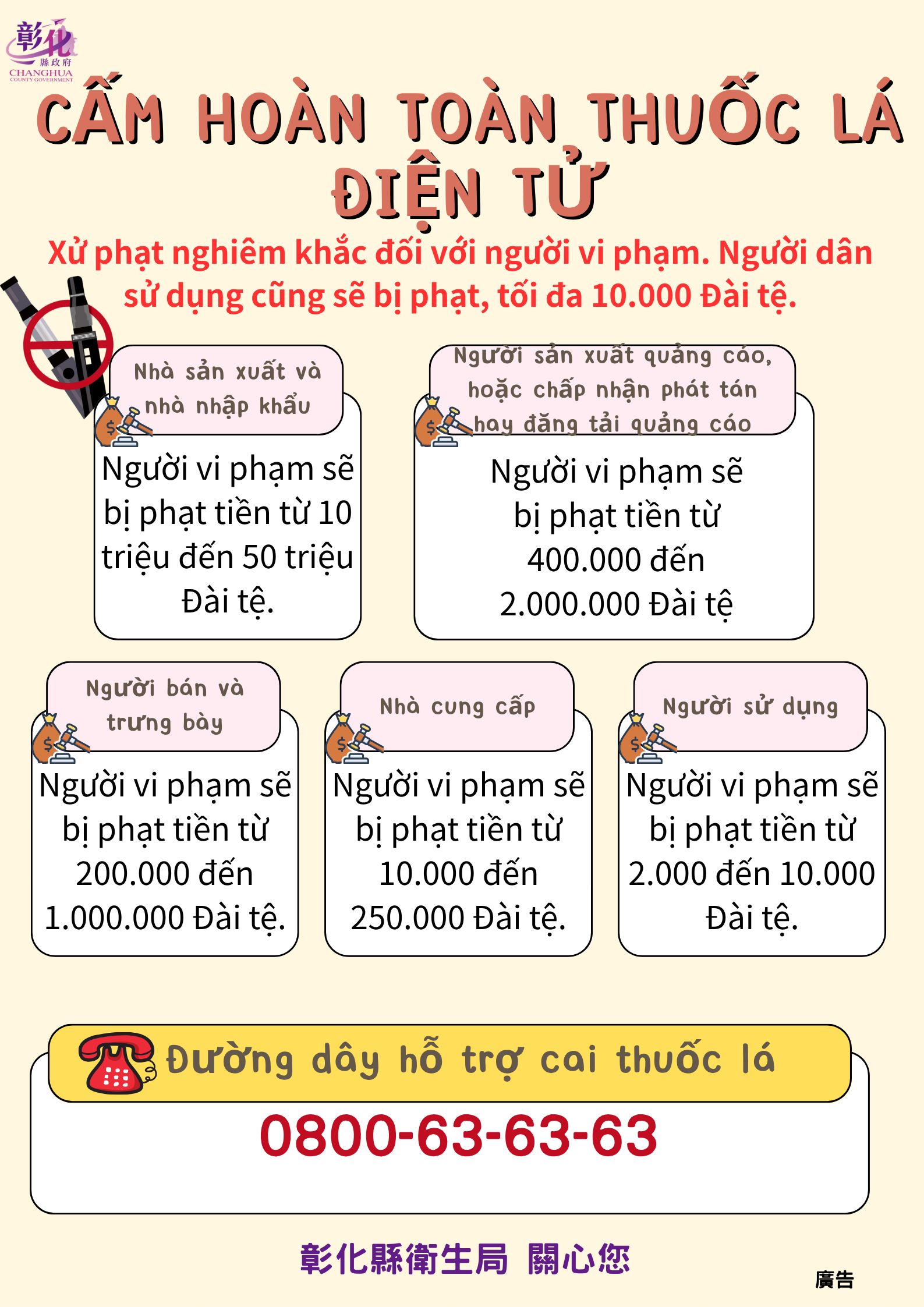 圖檔：Cấm hút thuốc lá điện tử